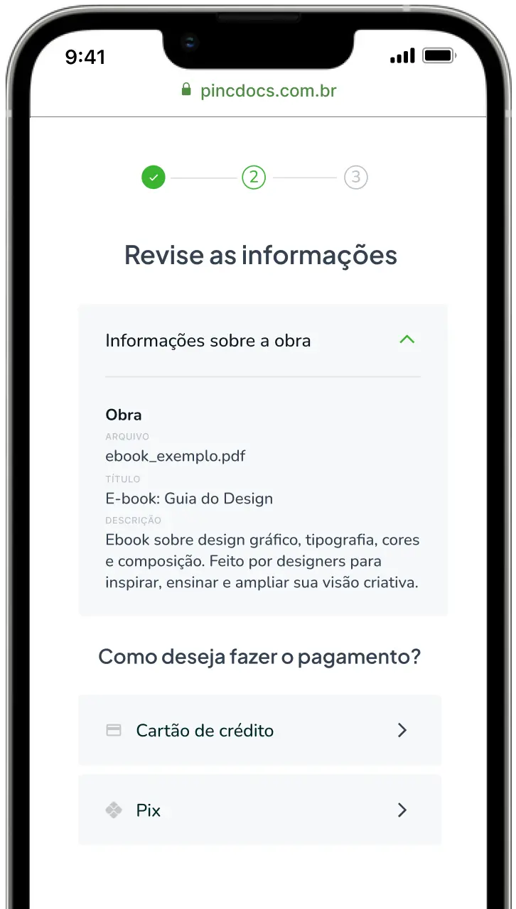 Imagem com um pint da tela do passo 2 do fluxo de registro.